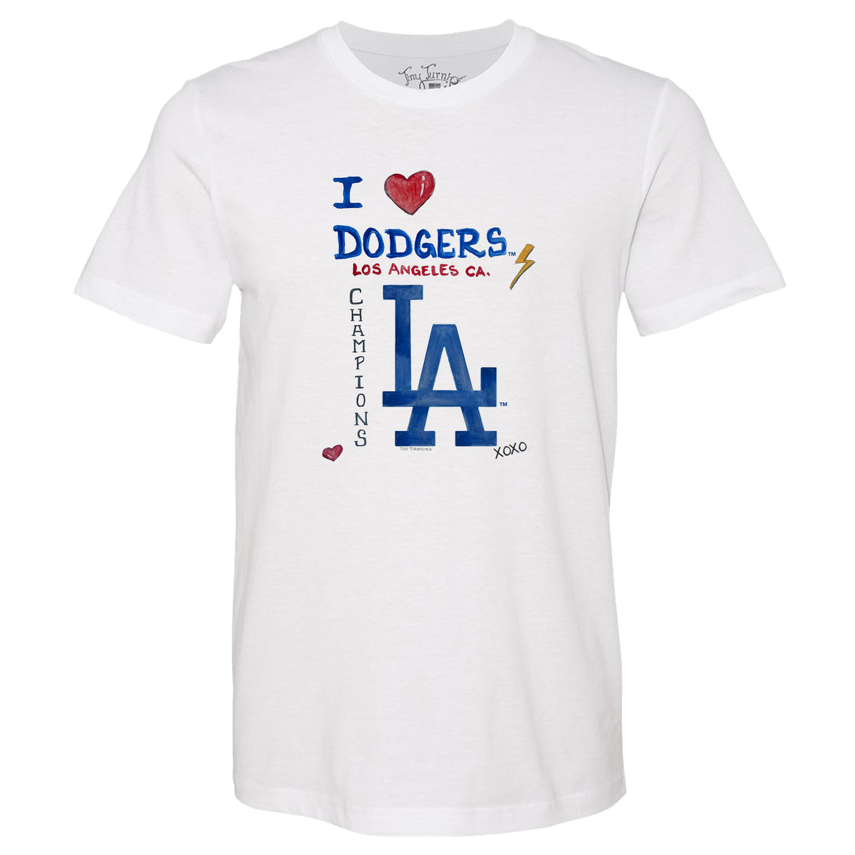 LA Dodgers Chelsea Freeman I Heart Dodgers Tee Shirt