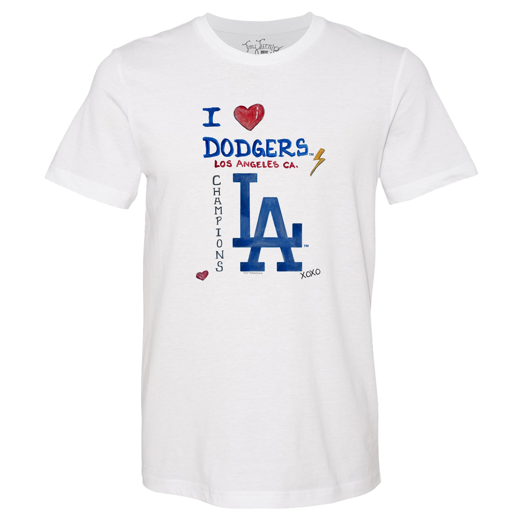 LA Dodgers Chelsea Freeman I Heart Dodgers Tee Shirt