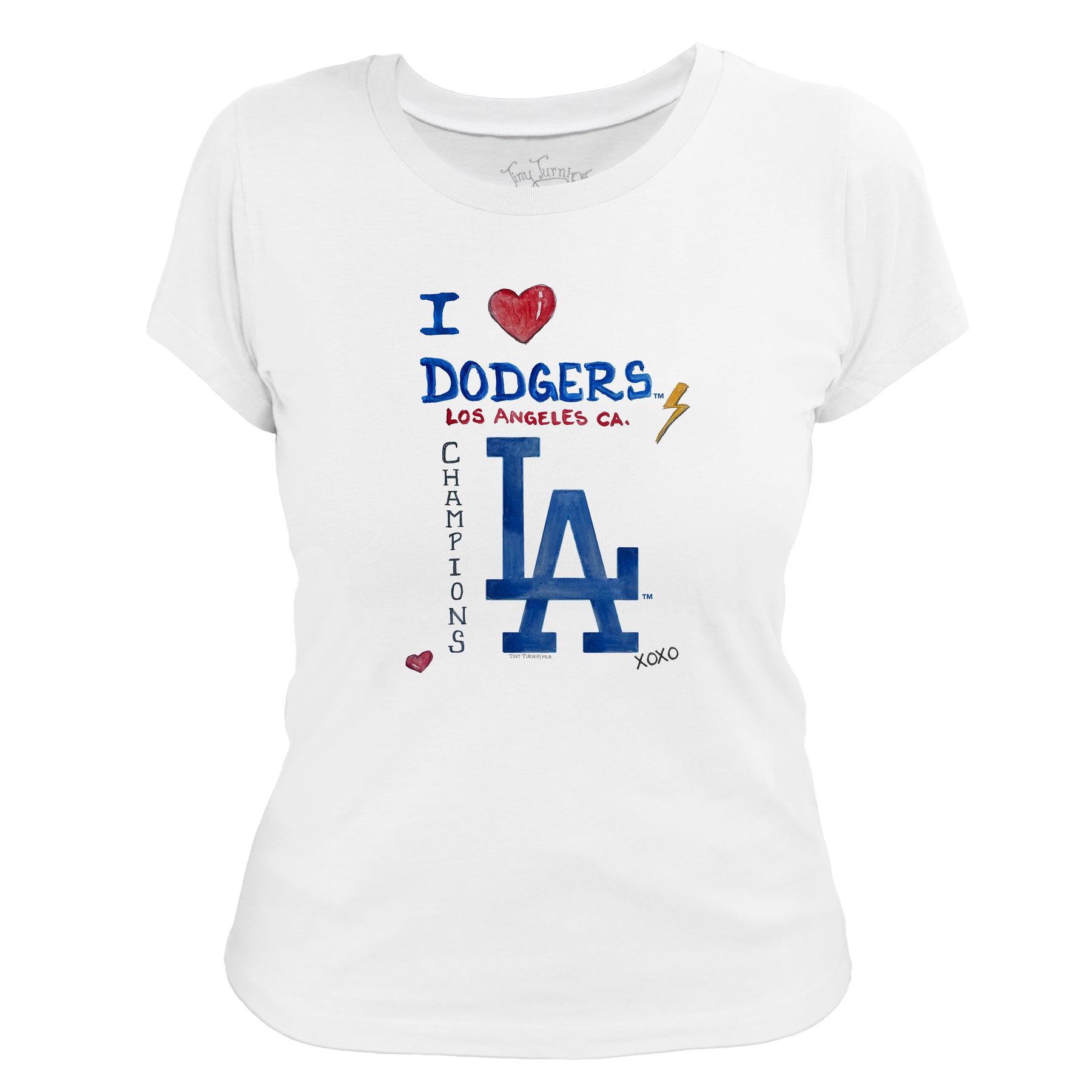 LA Dodgers Chelsea Freeman I Heart Dodgers Tee Shirt