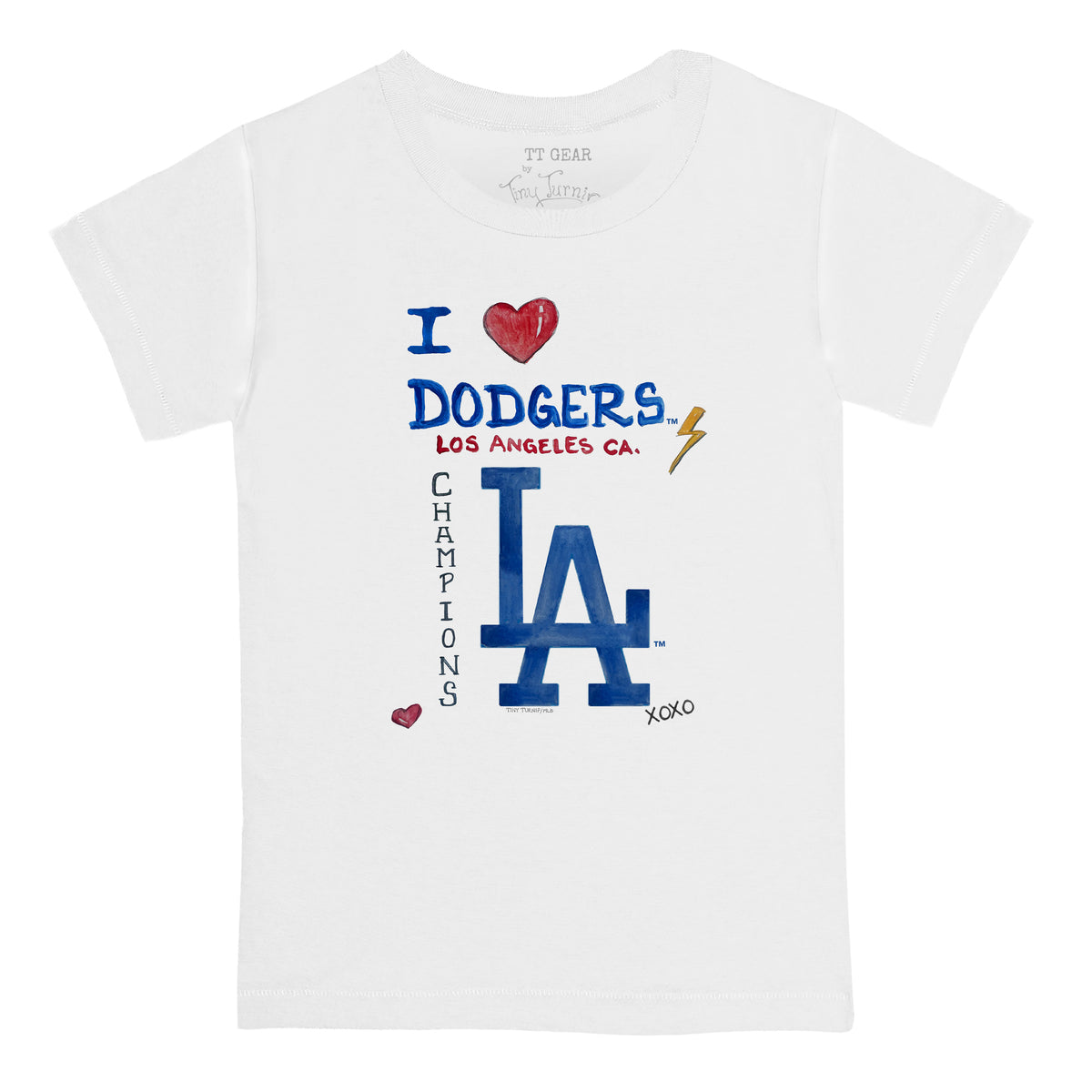 LA Dodgers Chelsea Freeman I Heart Dodgers Tee Shirt