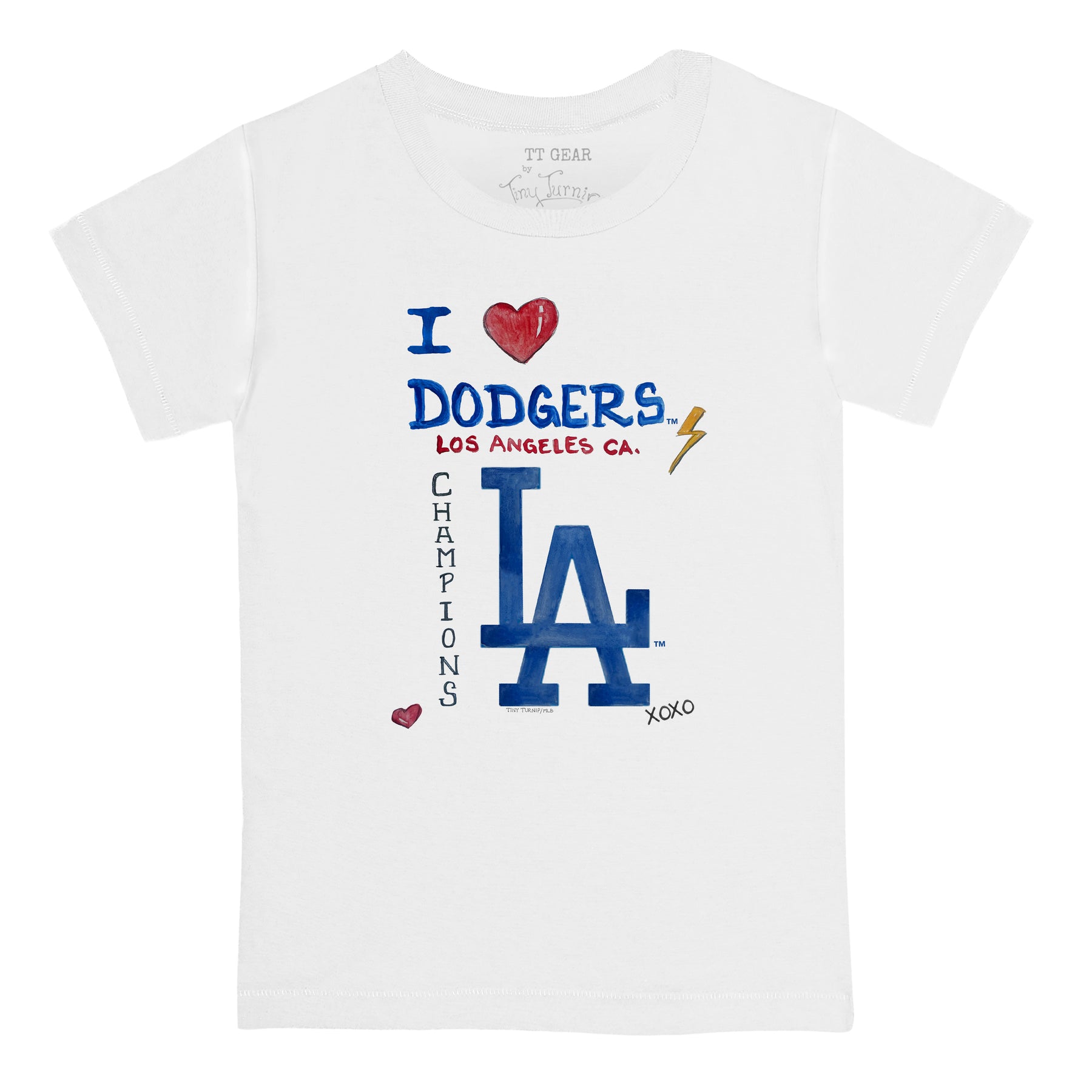 LA Dodgers Chelsea Freeman I Heart Dodgers Tee Shirt
