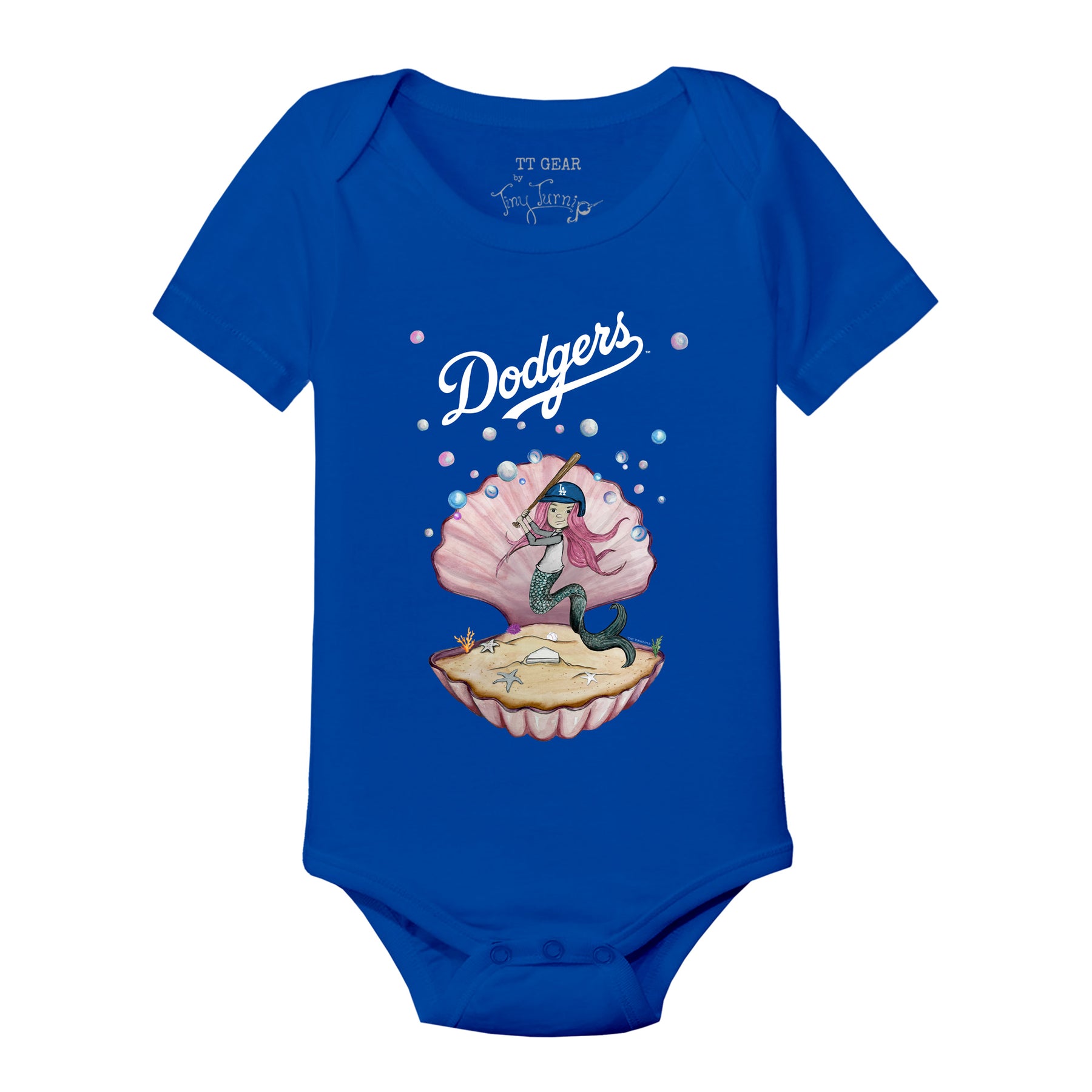Los Angeles Dodgers Mermaid Short Sleeve Snapper