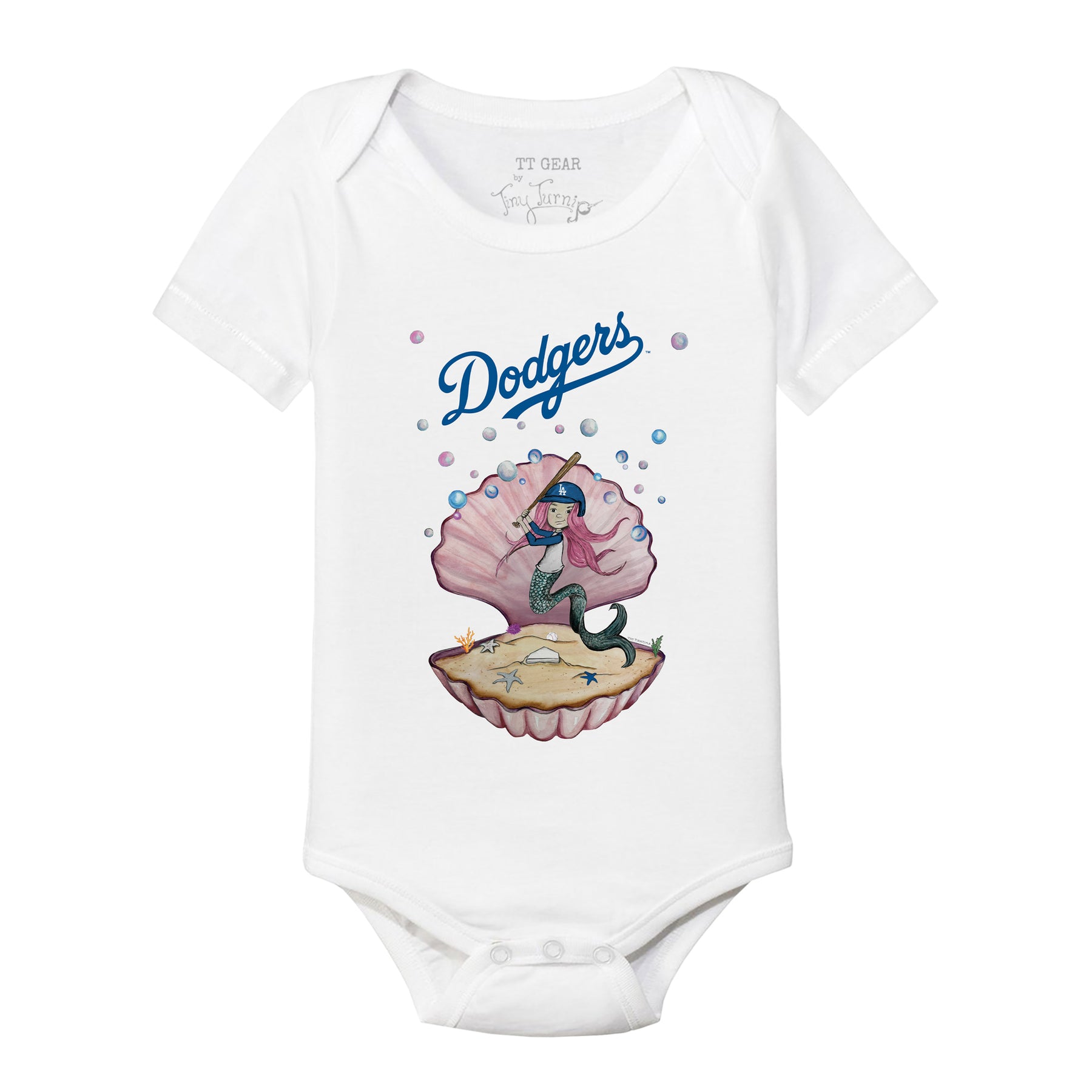 Los Angeles Dodgers Mermaid Short Sleeve Snapper