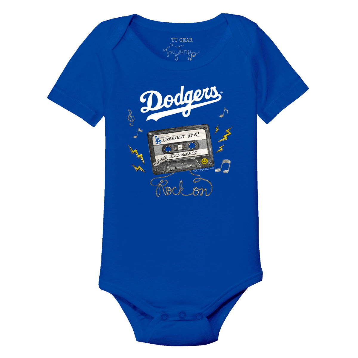 Los Angeles Dodgers Mixtape Short Sleeve Snapper - Tiny Turnip