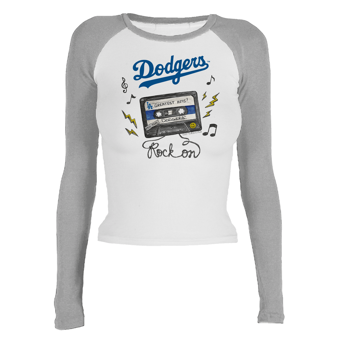Los Angeles Dodgers Mixtape Roxy Raglan Long Sleeve