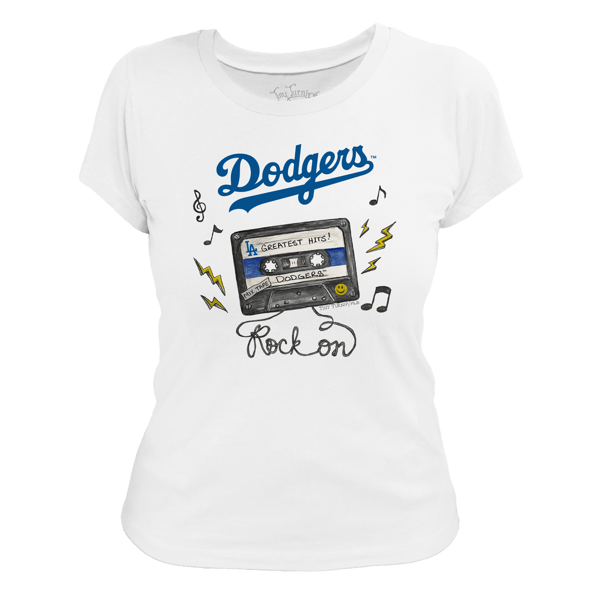 Los Angeles Dodgers Mixtape Women's Tee Shirt