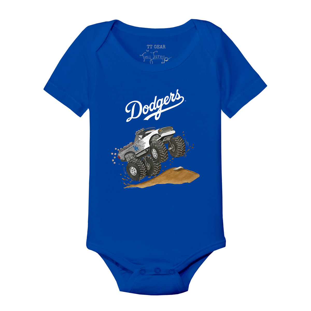 Los Angeles Dodgers Monster Truck Short Sleeve Snapper