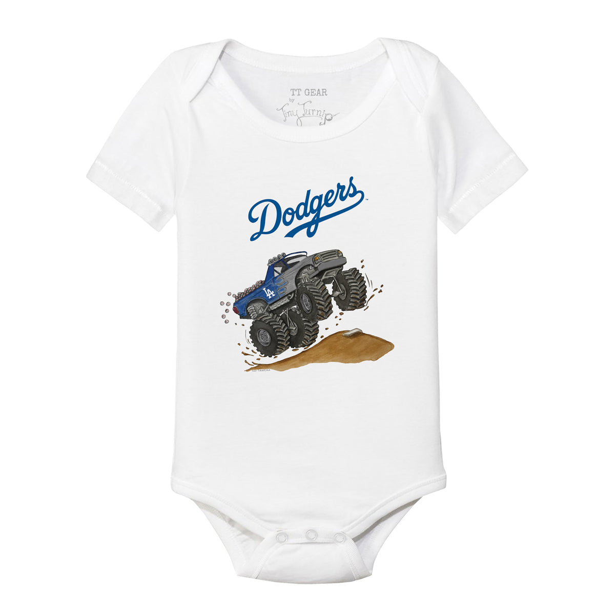 Los Angeles Dodgers Monster Truck Short Sleeve Snapper