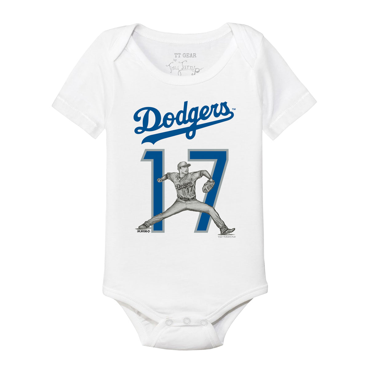 Los Angeles Dodgers Ohtani Pitching Portrait Ohtani 17 Short Sleeve Snapper