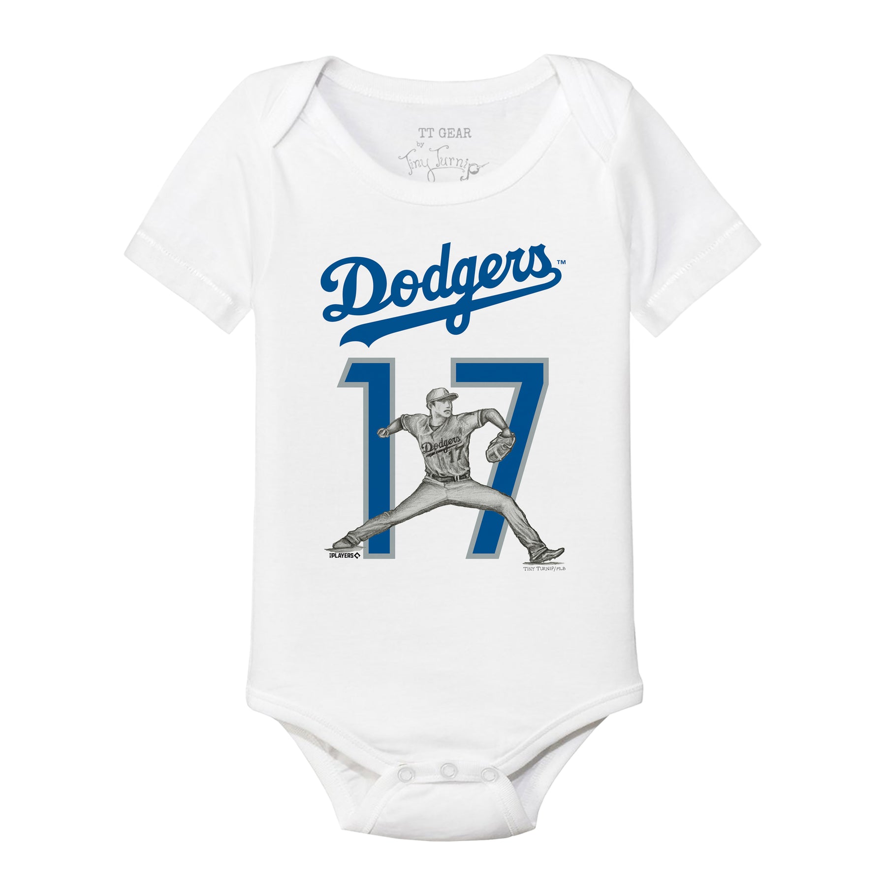 Los Angeles Dodgers Ohtani Pitching Portrait Ohtani 17 Short Sleeve Snapper