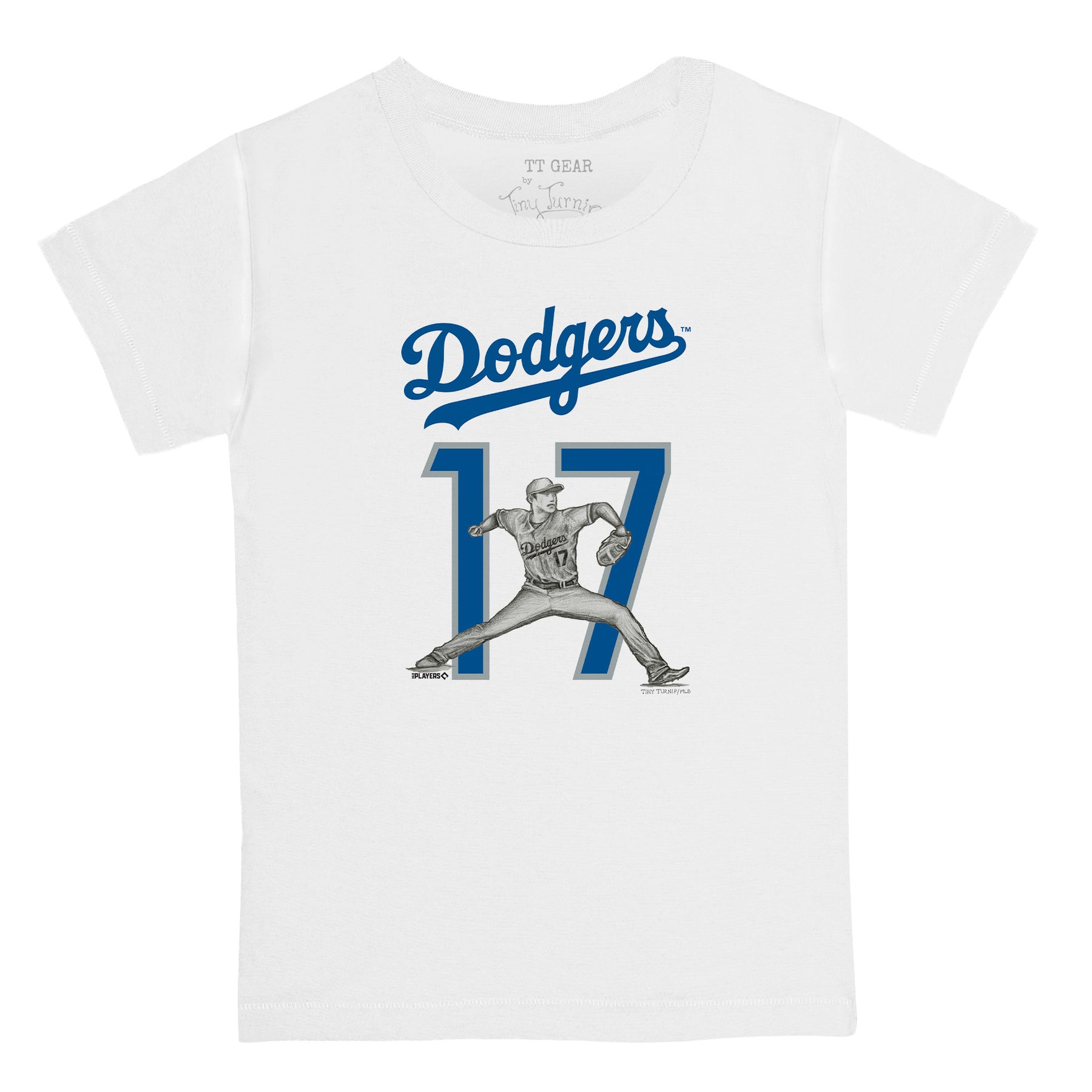 Los Angeles Dodgers Ohtani Pitching Portrait Ohtani 17 Tee Shirt