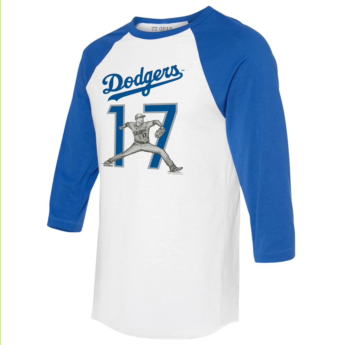 Los Angeles Dodgers Ohtani Pitching Portrait Ohtani 17 3/4 Raglan