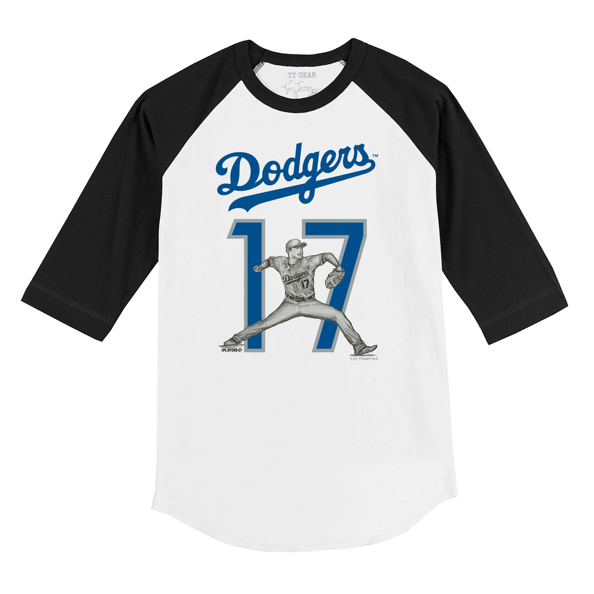 Los Angeles Dodgers Ohtani Pitching Portrait Ohtani 17 3/4 Raglan