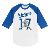 Los Angeles Dodgers Ohtani Pitching Portrait Ohtani 17 3/4 Raglan