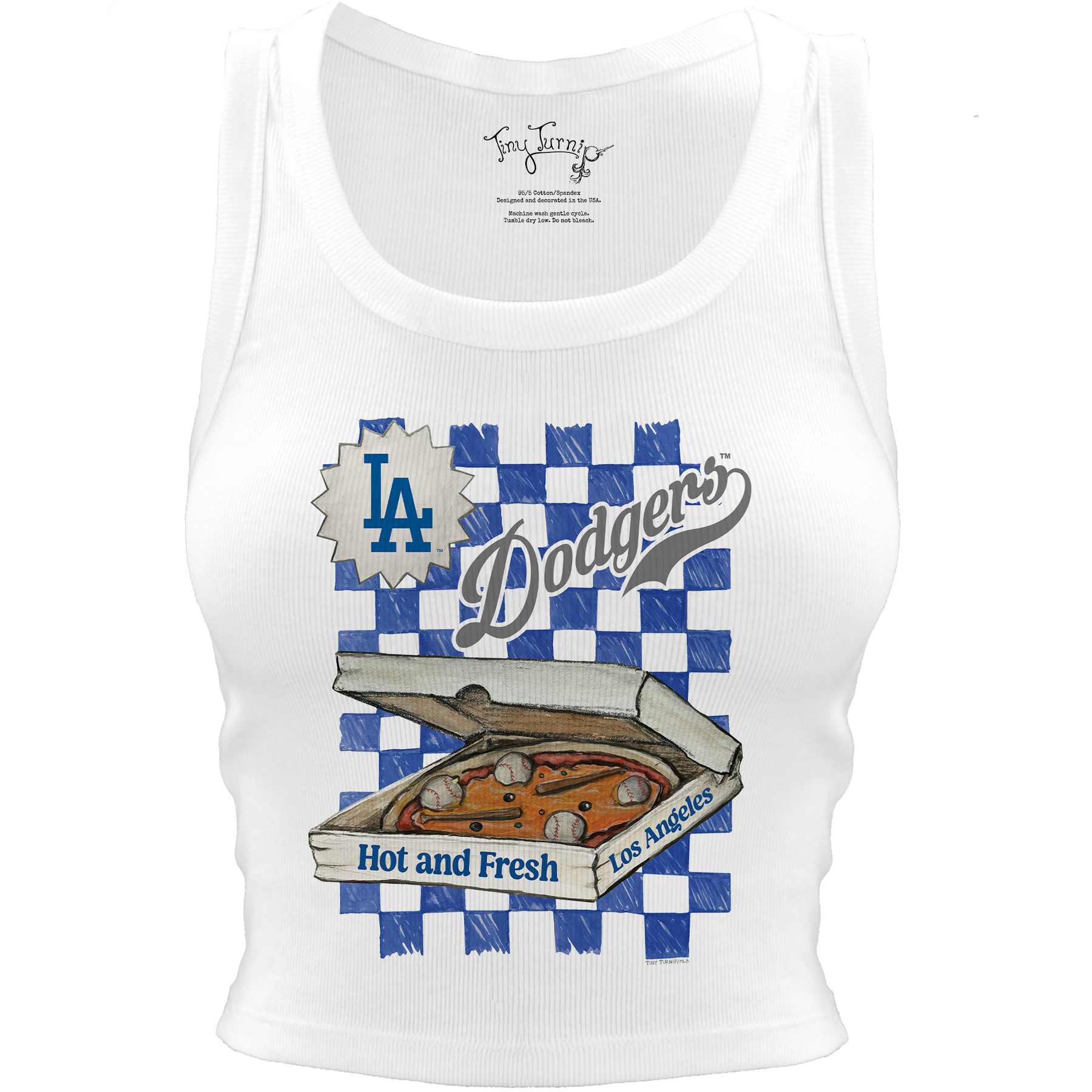 Los Angeles Dodgers Pizza Crop Tank