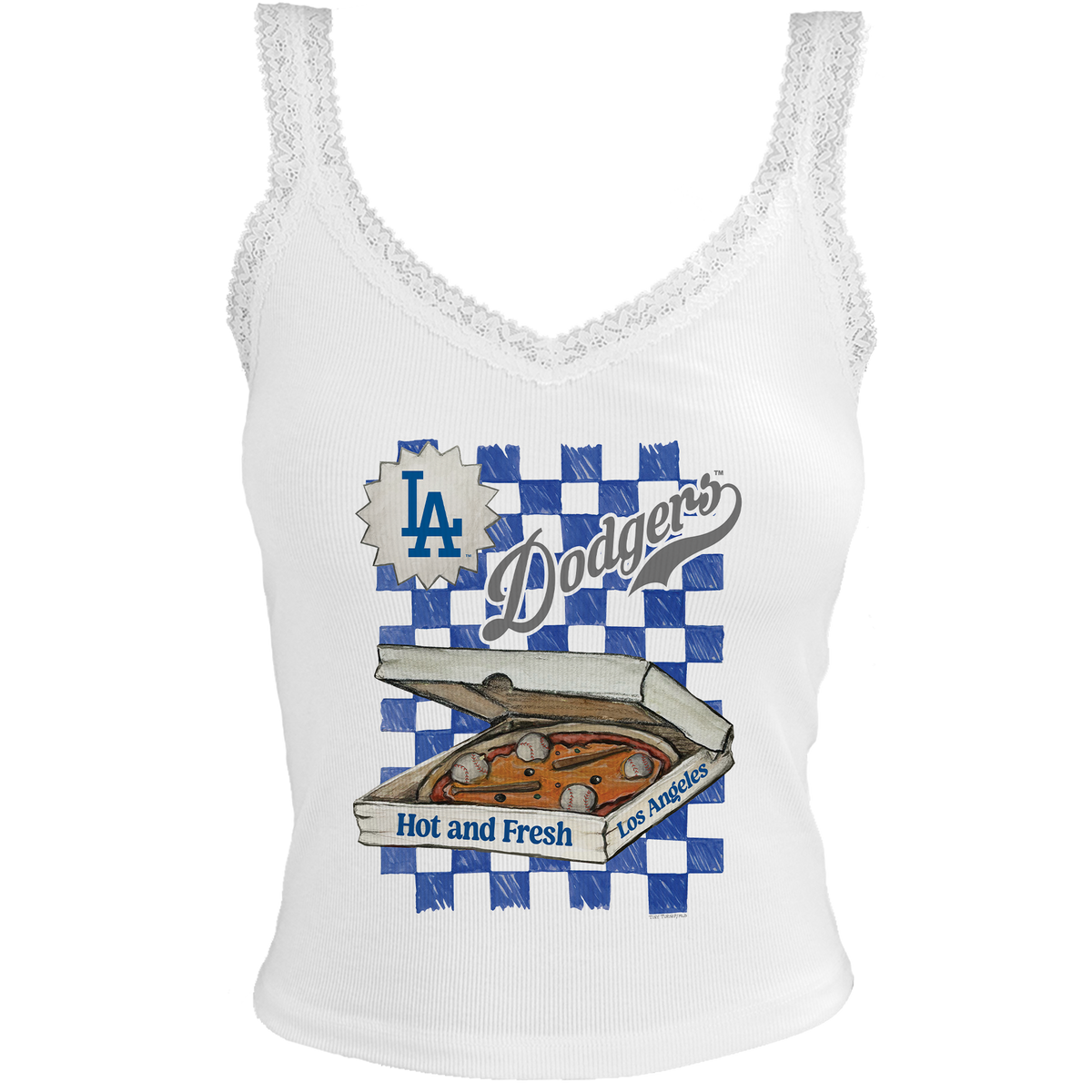 Los Angeles Dodgers Pizza Lace Tank
