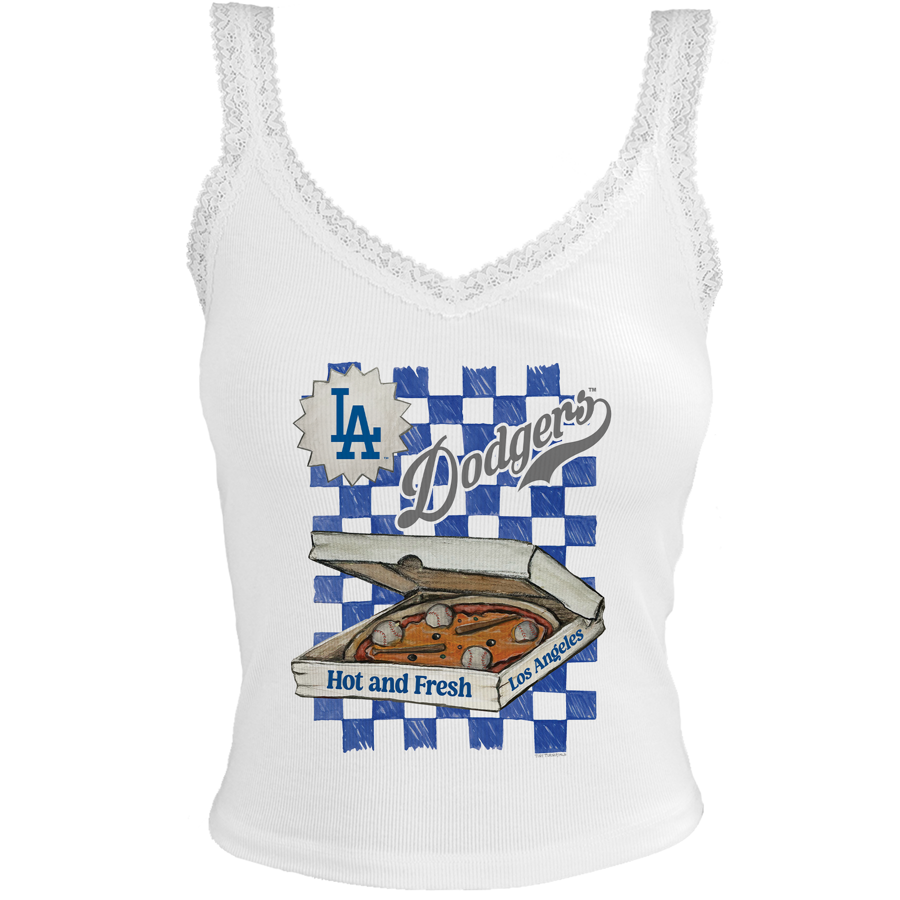 Los Angeles Dodgers Pizza Lace Tank