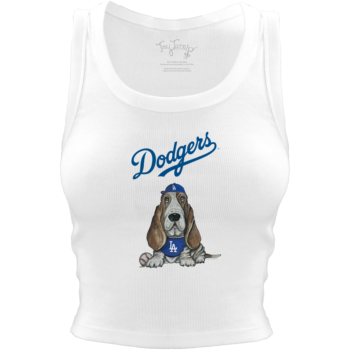 Los Angeles Dodgers Puddy Crop Tank - Tiny Turnip