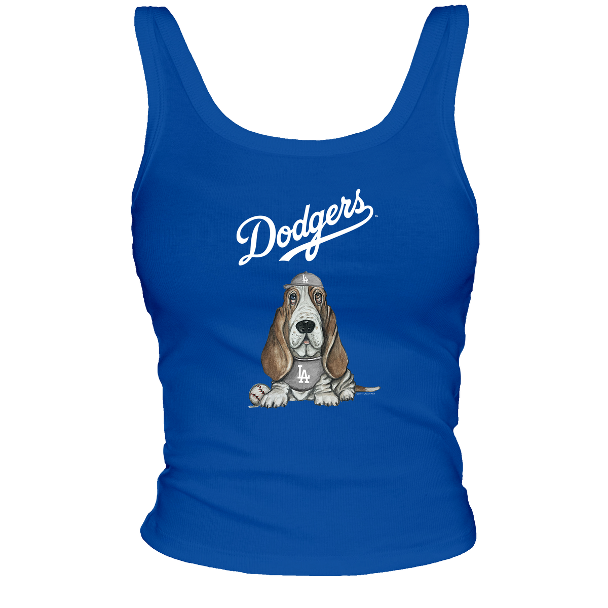 Los Angeles Dodgers Puddy Ribbed Tank - Tiny Turnip