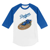 Los Angeles Dodgers Race Car 3/4 Royal Blue Sleeve Raglan