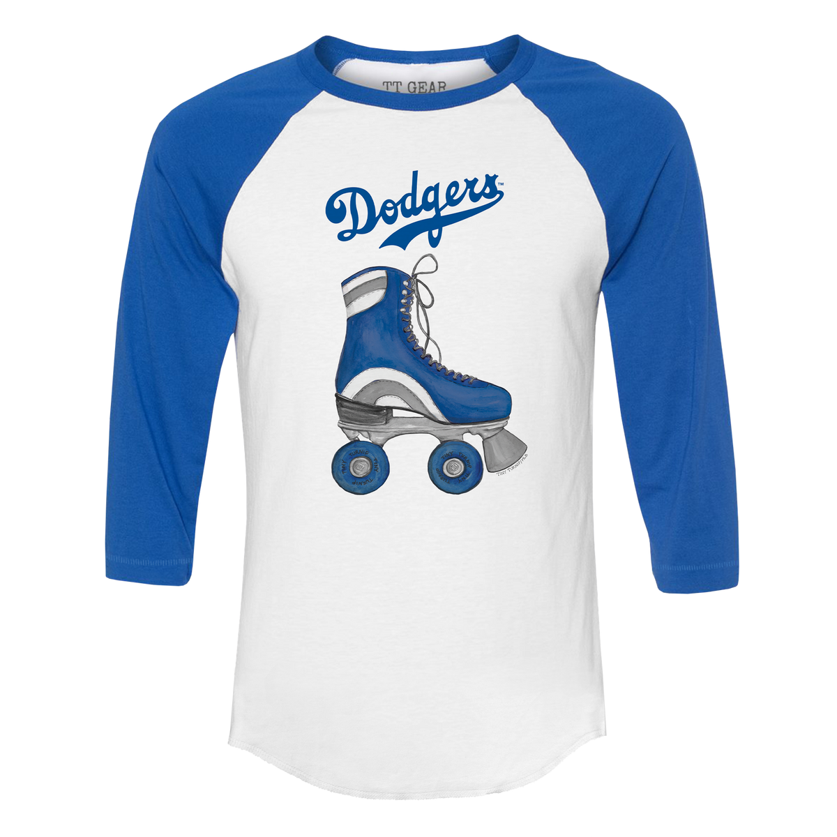 Los Angeles Dodgers Retro Skate 3/4 Royal Blue Sleeve Raglan