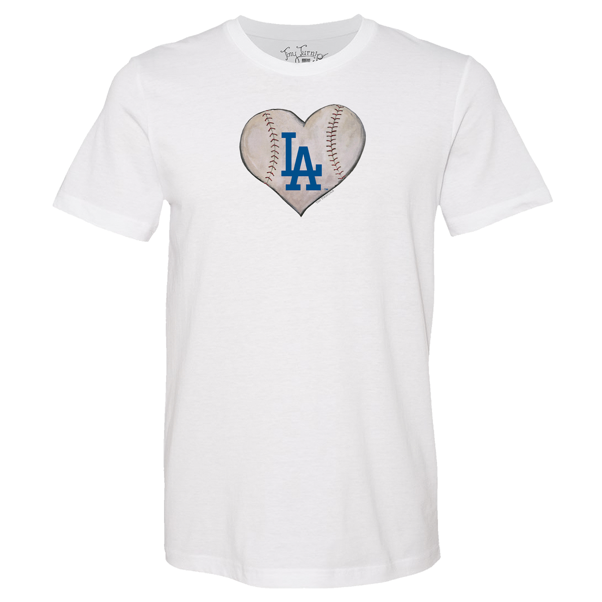 Los Angeles Dodgers Stitched Heart Unisex Tee Shirt - Tiny Turnip