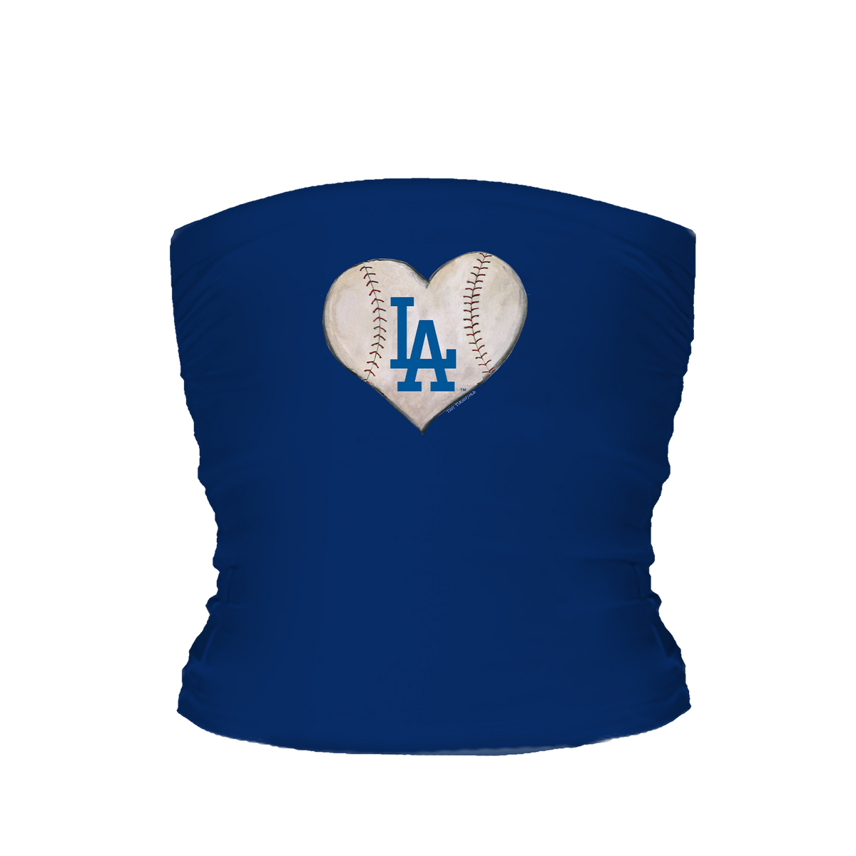 Los Angeles Dodgers Stitched Heart Tube Top - Tiny Turnip
