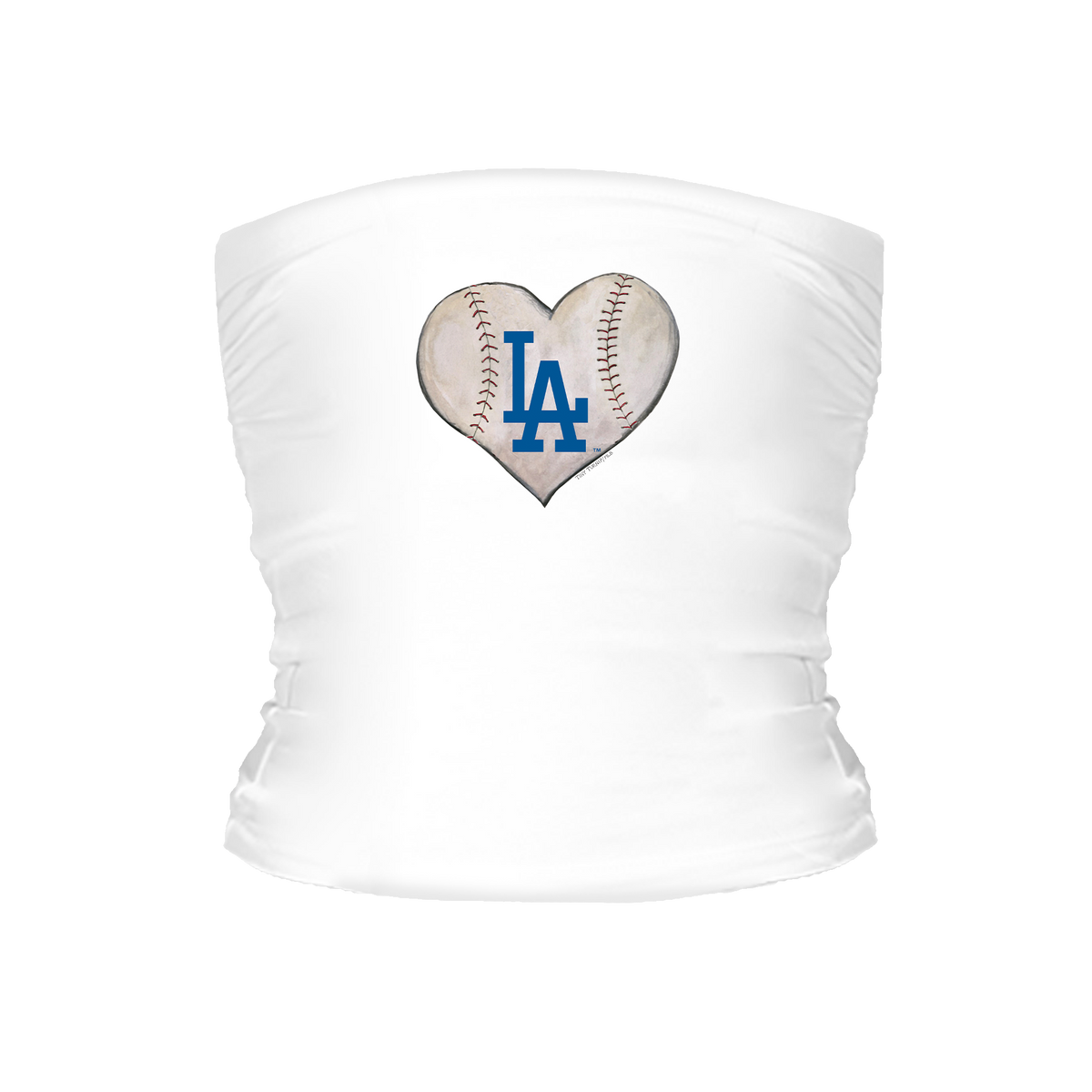 Los Angeles Dodgers Stitched Heart Tube Top - Tiny Turnip