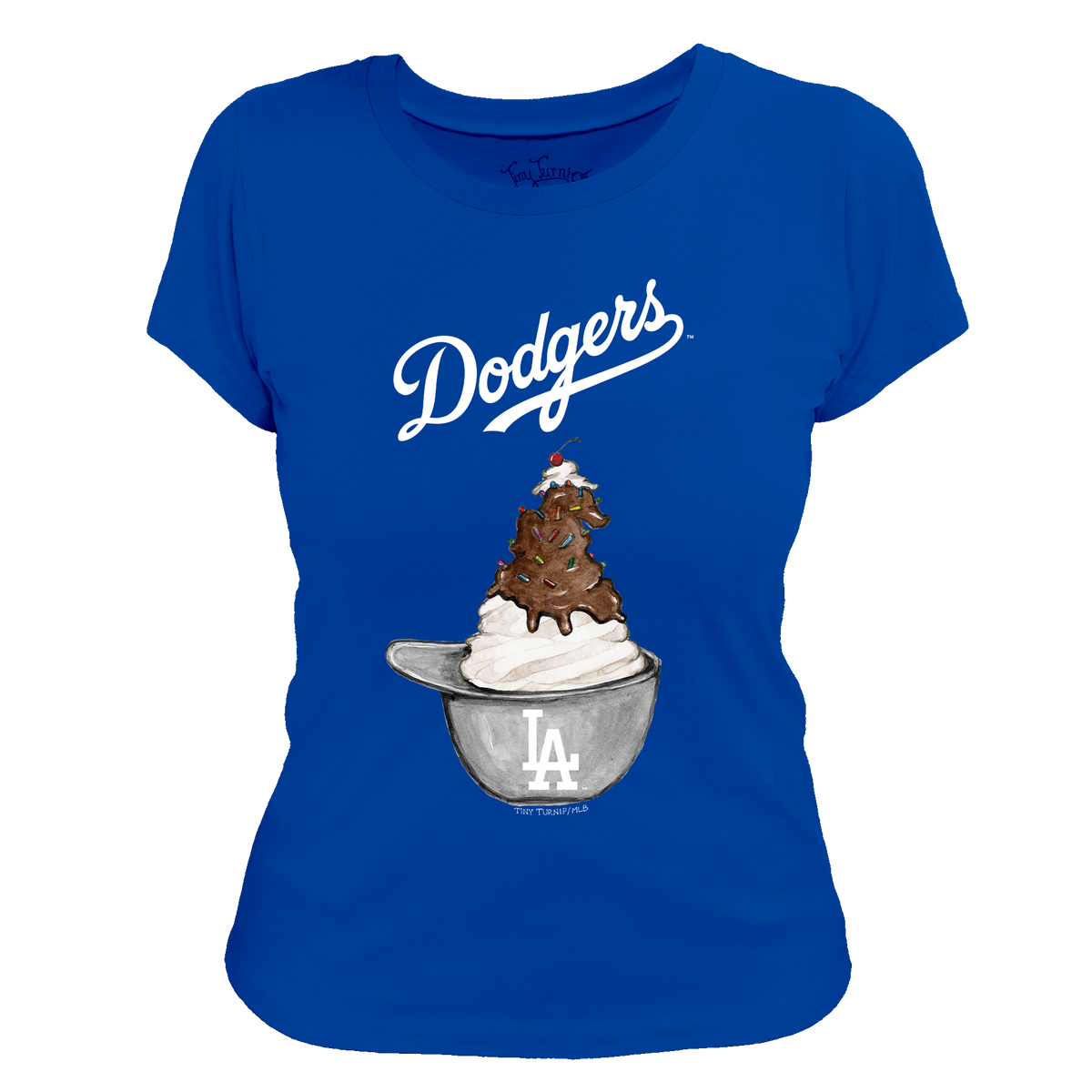 Los Angeles Dodgers Sundae Helmet Women's Tee Shirt