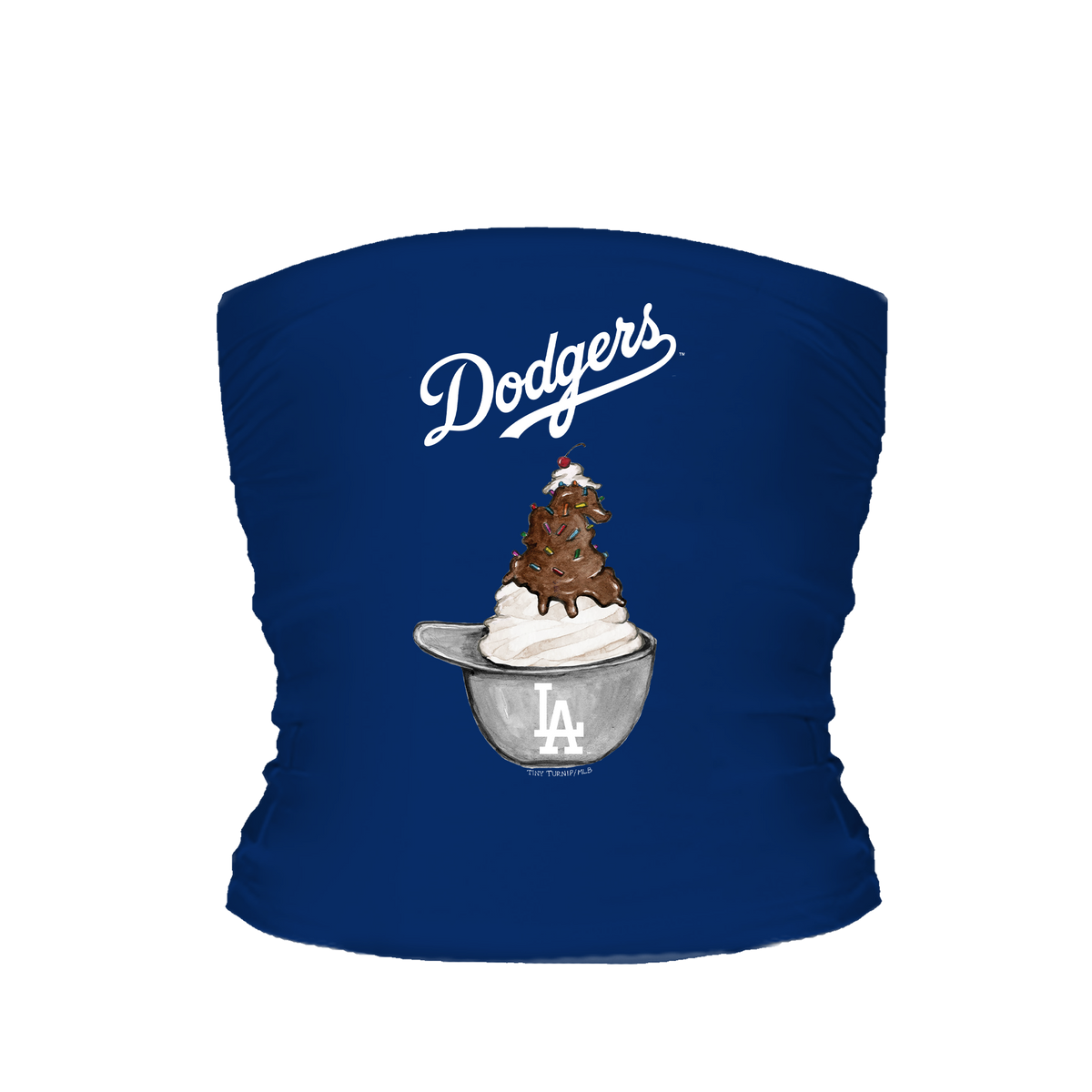 Los Angeles Dodgers Sundae Helmet Tube Top - Tiny Turnip