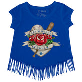 Los Angeles Dodgers Tattoo Rose Fringe Tee