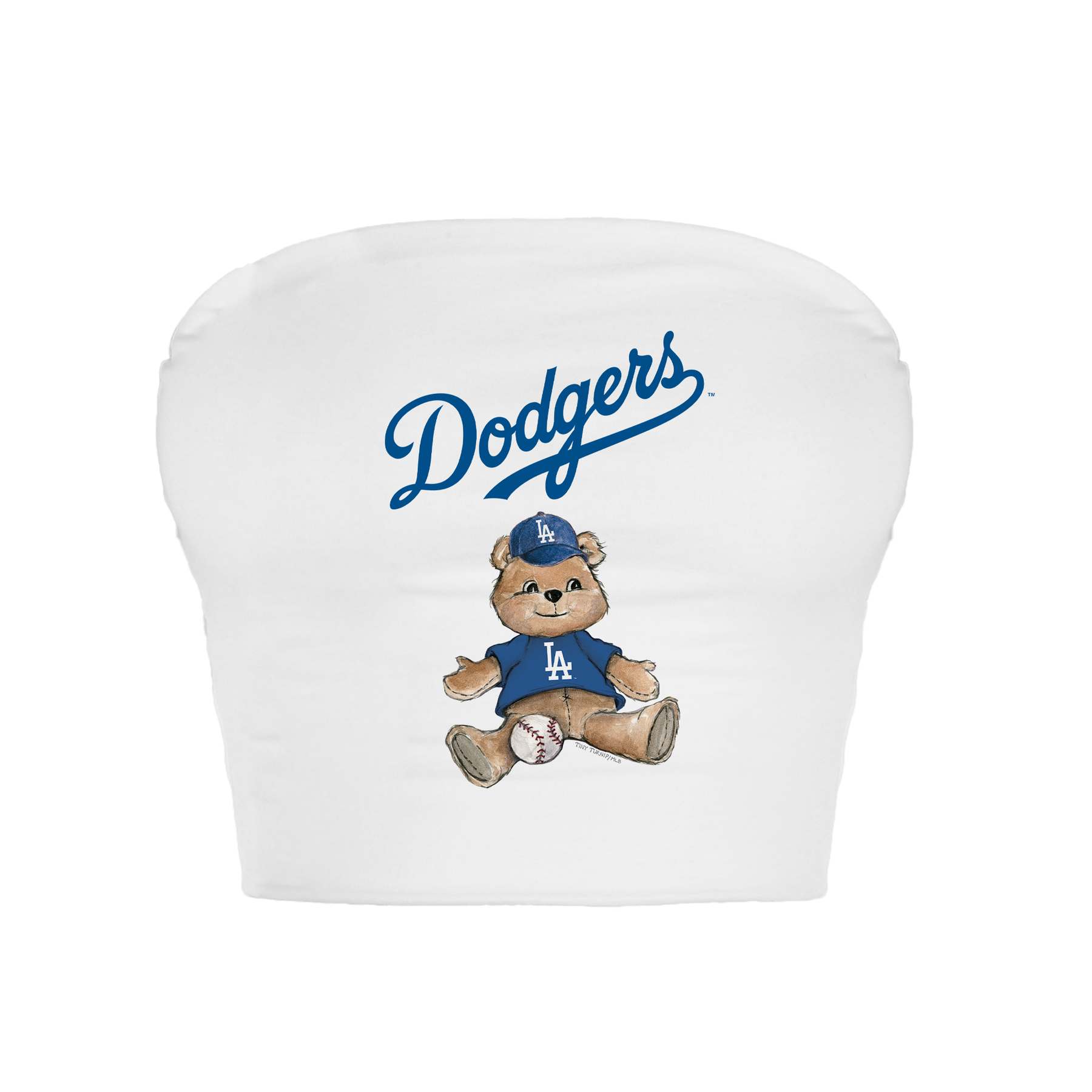 Los Angeles Dodgers Teddy Crop Tube Top