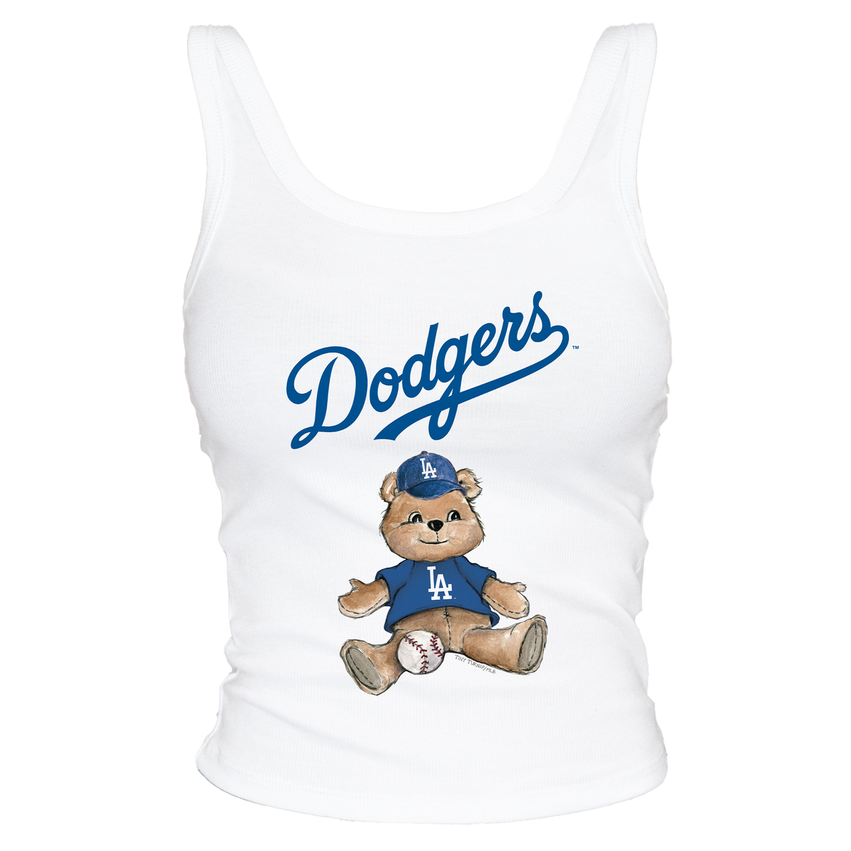 Los Angeles Dodgers Teddy Ribbed Tank - Tiny Turnip