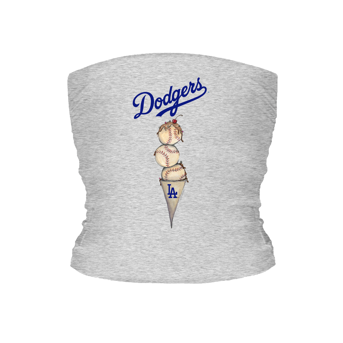 Los Angeles Dodgers Triple Scoop Tube Top - Tiny Turnip