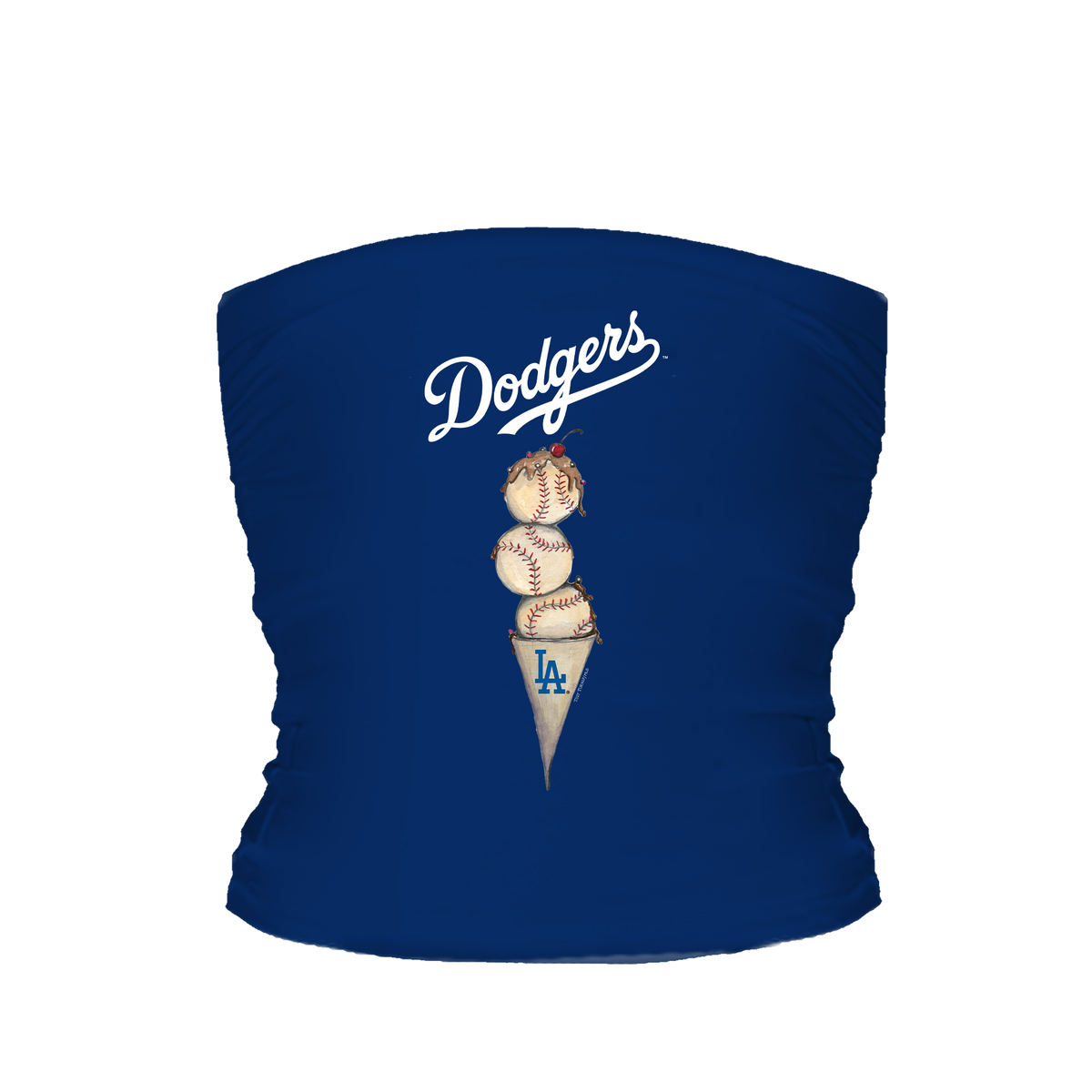 Los Angeles Dodgers Triple Scoop Tube Top - Tiny Turnip