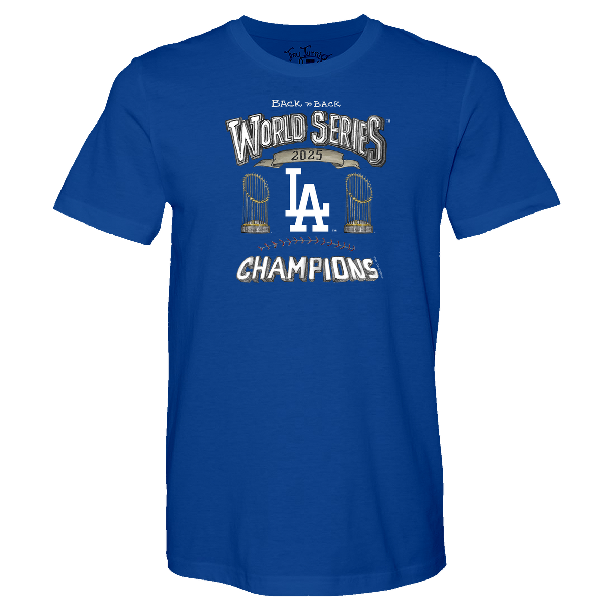 Los Angeles Dodgers Chelsea Freeman Back to Back World Series Champs Unisex Tee Shirt