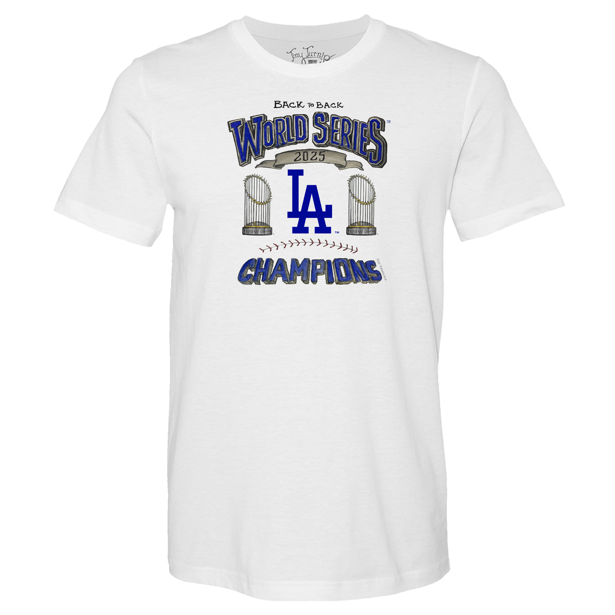 Los Angeles Dodgers Chelsea Freeman Back to Back World Series Champs Unisex Tee Shirt