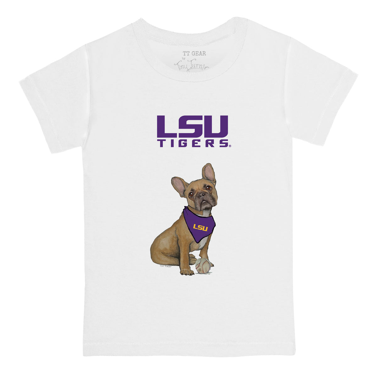 LSU Tigers French Bulldog Tee Shirt
