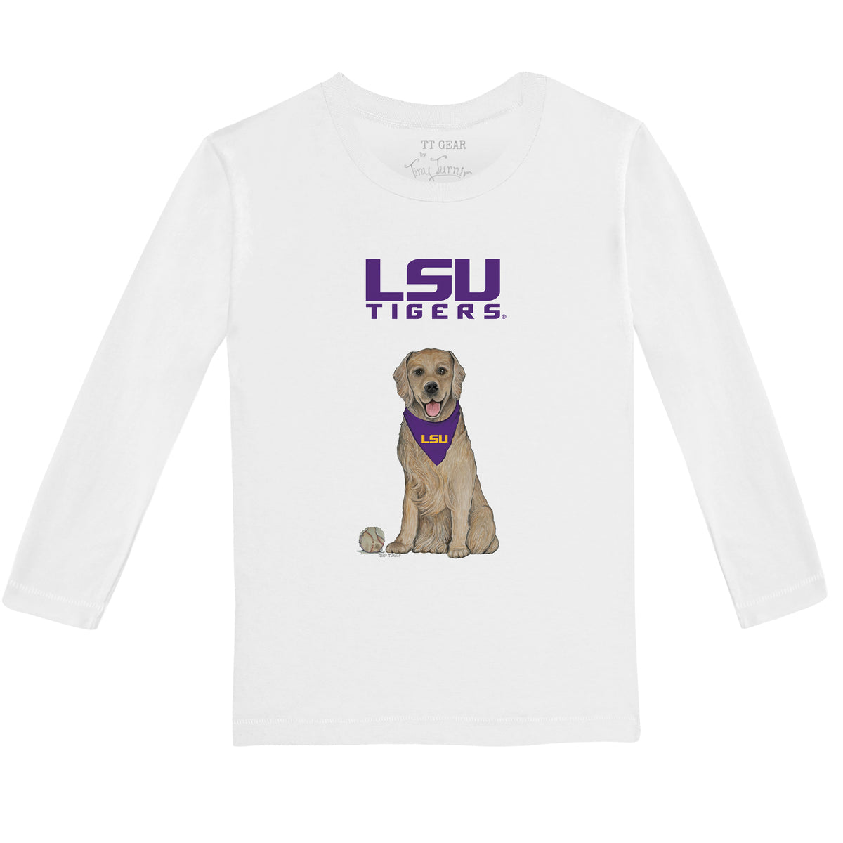 LSU Tigers Golden Retriever Long-Sleeve Tee Shirt