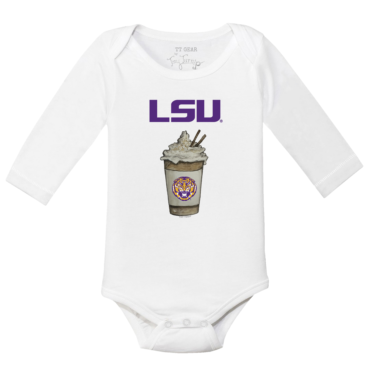 LSU Tigers Latte Long Sleeve Snapper
