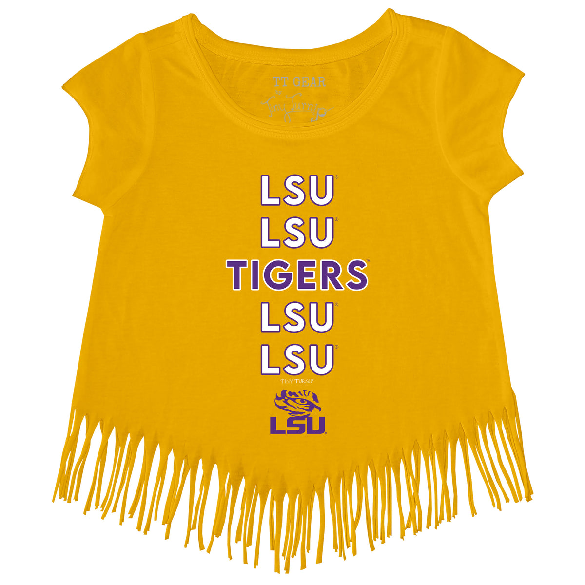 LSU Tigers Stacked Fringe Tee