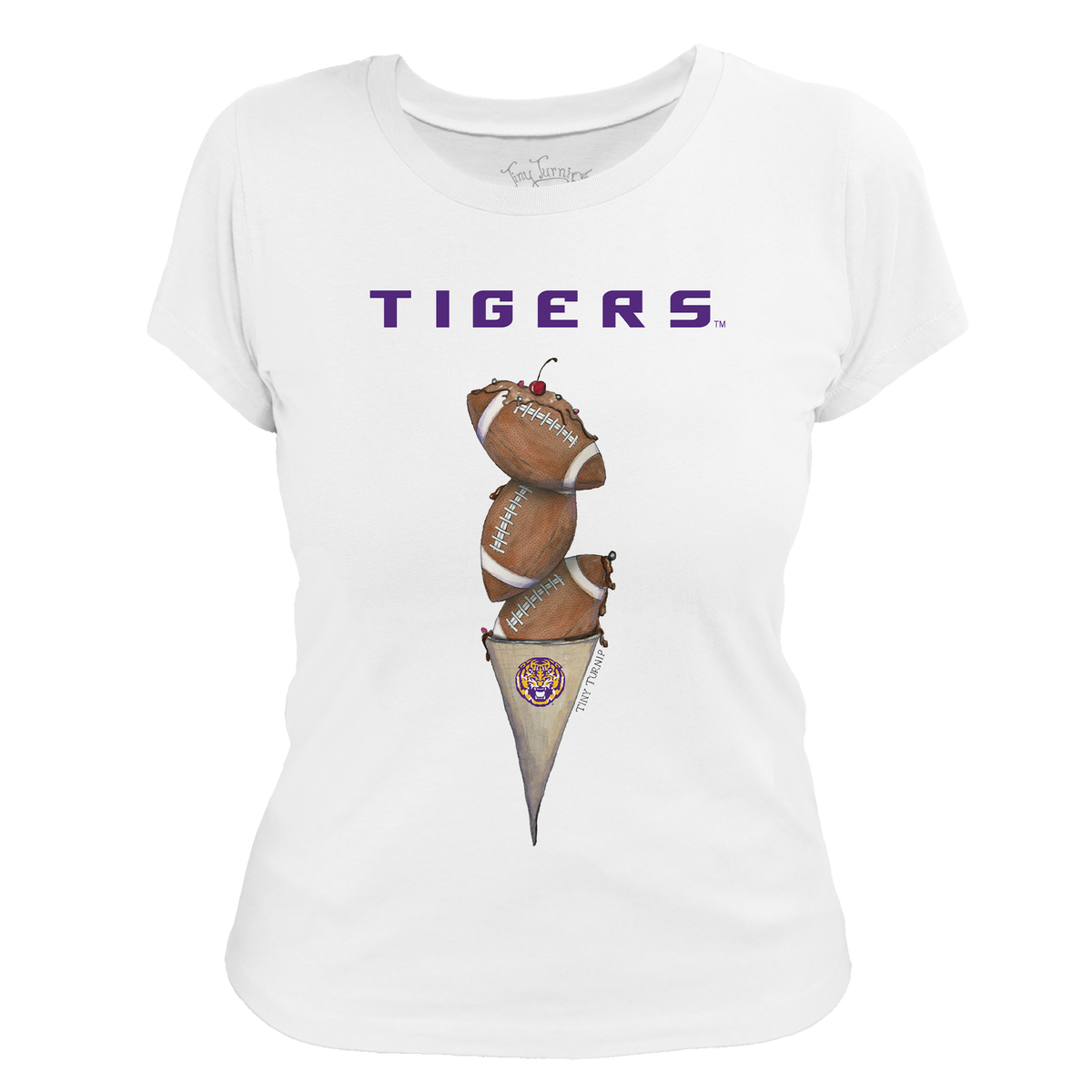 LSU Tigers Football Triple Scoop Women's Tee Shirt