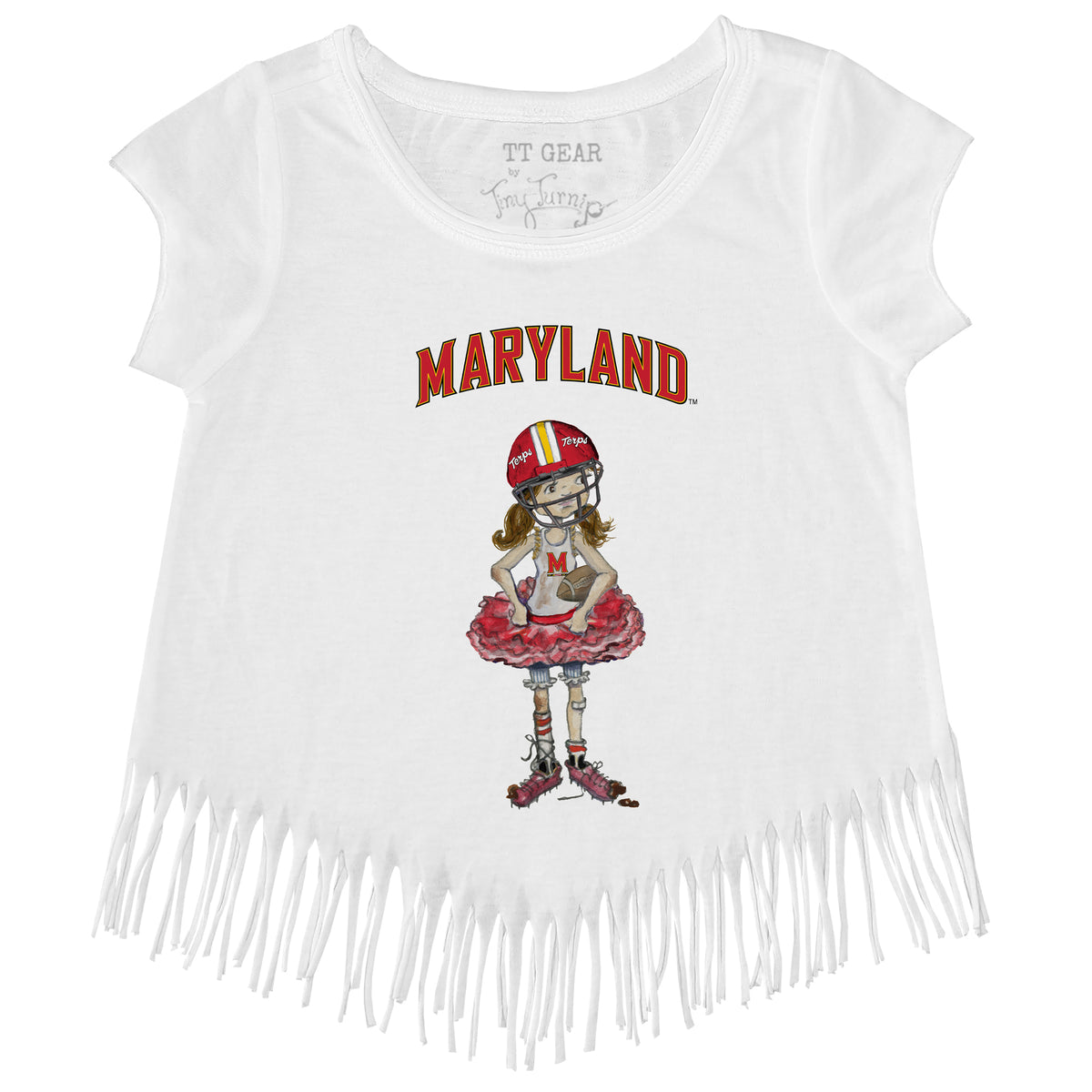 Maryland Terrapins Babes Boot Fringe Tee