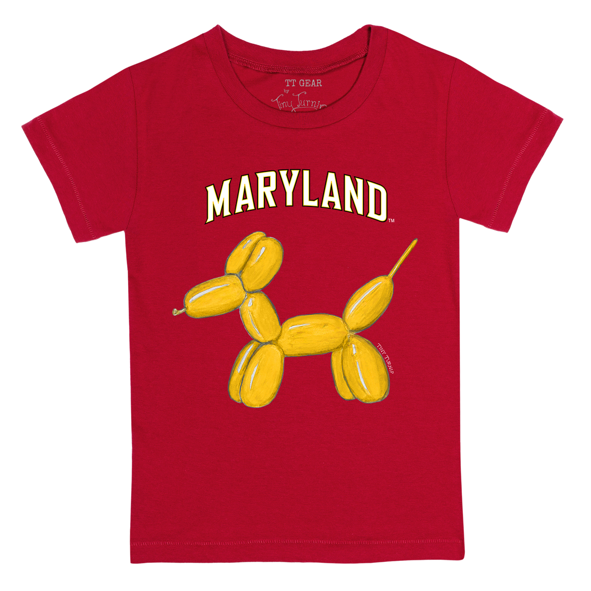 Maryland Terrapins Balloon Dog Kid's Tee Shirt