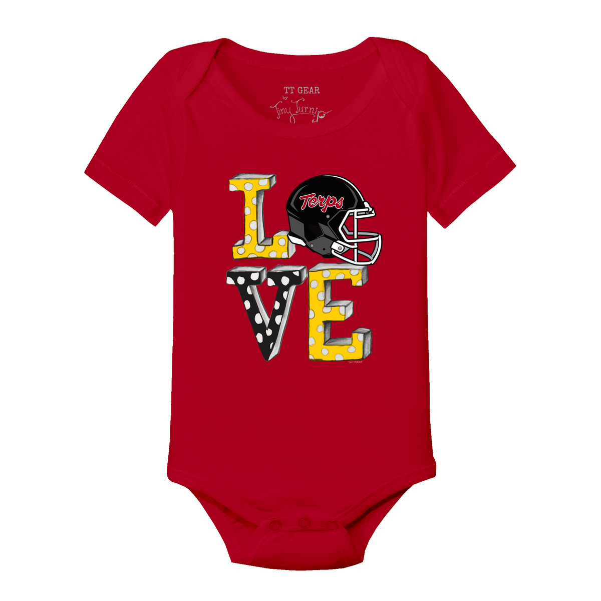 Maryland Terrapins LOVE Short Sleeve Snapper