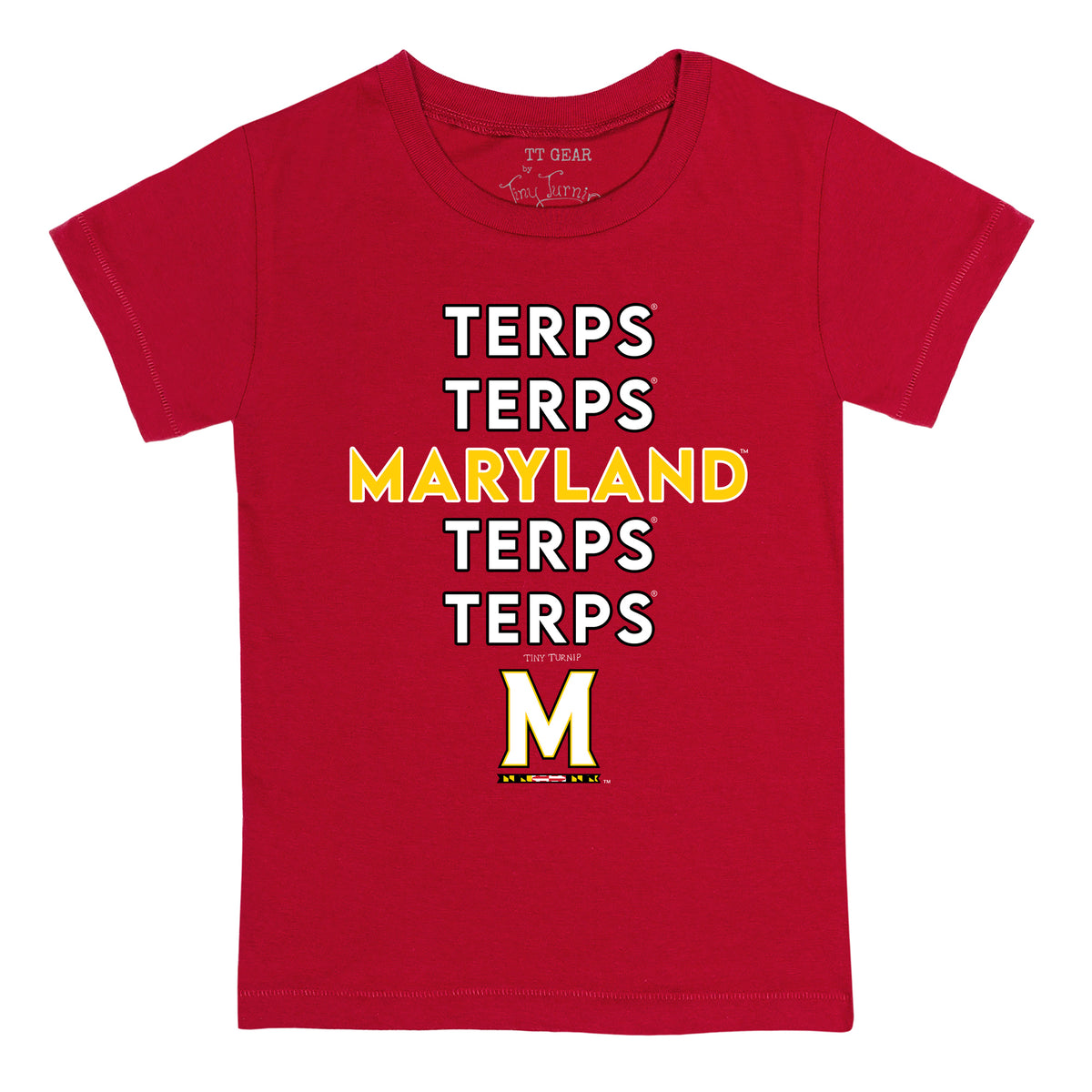 Maryland Terrapins Stacked Kid's Tee Shirt