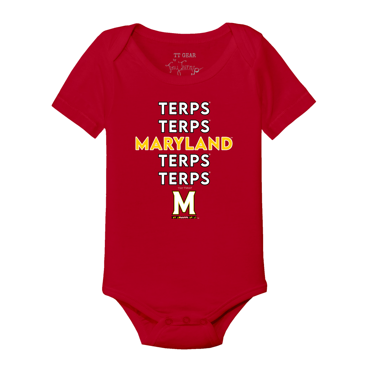 Maryland Terrapins Stacked Short Sleeve Snapper