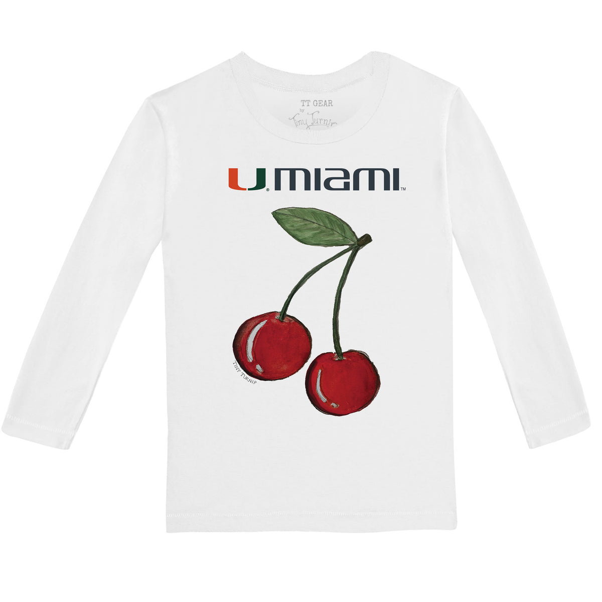 Miami Hurricanes Cherry Long-Sleeve Tee Shirt