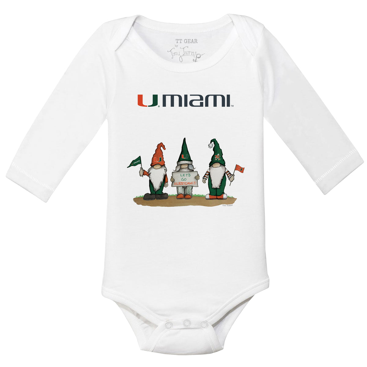 Miami Hurricanes Gnomes Long-Sleeve Snapper