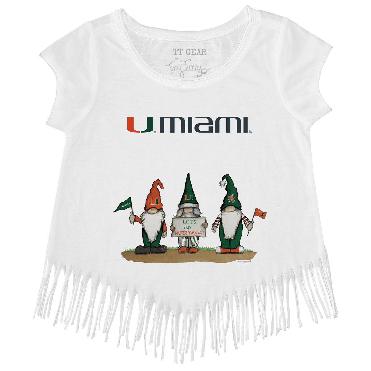 Miami Hurricanes Gnomes Fringe Tee